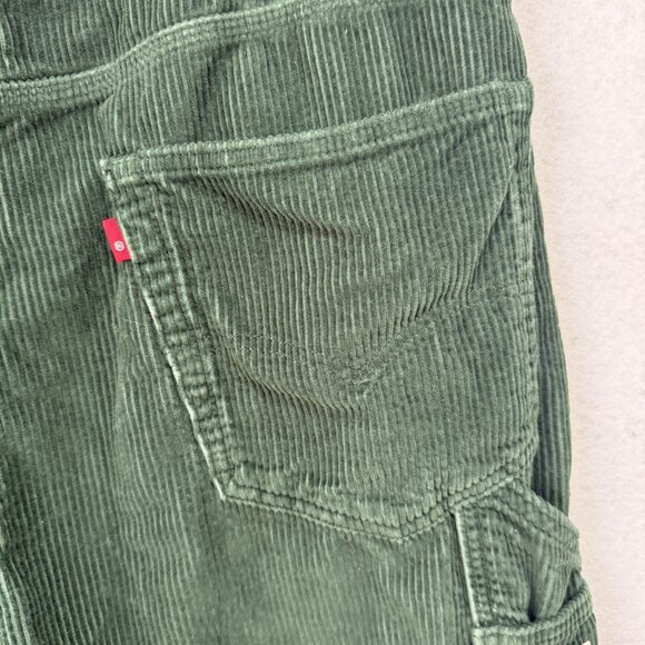 Levi's Corduroy Carpenter Pants Mens 38x32 Green Workwear Utility 55849-0055 - Picture 9 of 13